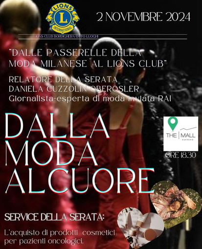Dalle passerelle della moda milanese al Lions Club Bordighera Otto Luoghi con ‘Dalla moda al cuore’ Dalle passerelle della moda milanese al Lions Club Bordighera Otto Luoghi con ‘Dalla moda al cuore’