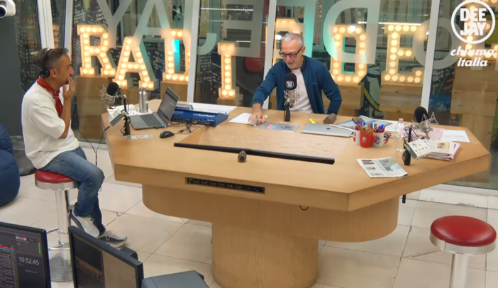 Foto tratta dalla tramissione Deejay chiama Italia