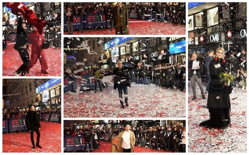 Sanremo: spettacolo 'Red Carpet', via Matteotti e piazza Colombo invasa dai fan dei protagonisti del Festival (Foto e Video)