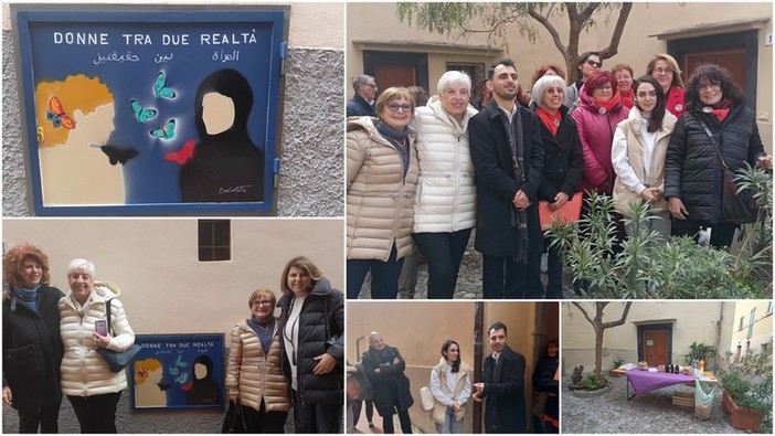 Libertà per le iraniane, Bordighera inaugura il dipinto 'Donne tra due realtà' (Foto e video) Libertà per le iraniane, Bordighera inaugura il dipinto 'Donne tra due realtà' (Foto e video)