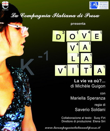 Pieve di Teco: sabato sera al Teatro Salvini lo spettacolo 'Dove va la vita', con Mariella Speranza Pieve di Teco: sabato sera al Teatro Salvini lo spettacolo 'Dove va la vita', con Mariella Speranza