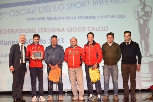 La Dianese &amp; Golfo targata 2017/2018 premiata all'Oscar dello Sport Imperiese (foto Tonino Bonomo)