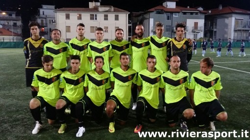 Nella foto la Dianese &amp; Golfo: domani sera la squadra di Sardo esordirà in Coppa Liguria sul campo del Baia Alassio