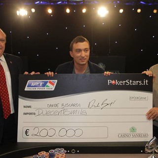 Casinò Sanremo: è Davide Biscardi a vincere la Picca del Pokerstars.it Ipt Gran Final