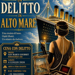 Cena con delitto e solidarietà a Bordighera: il 4 luglio al San Marco una serata per sostenere i progetti di NOI4YOU