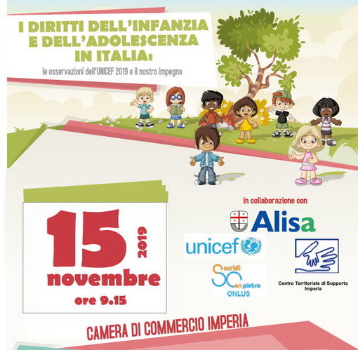 Imperia: domani il ‘Trentennale della Convenzione ONU sui Diritti dell’Infanzia e dell’Adolescenza’ Imperia: domani il ‘Trentennale della Convenzione ONU sui Diritti dell’Infanzia e dell’Adolescenza’
