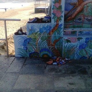 Diano Marina: danneggiata da vandali la "Dea Diana" in zona Sant'Anna