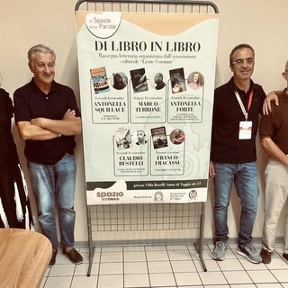 "Di libro in libro", ad Arma di Taggia cinque serate tra narrativa, storia e attualità "Di libro in libro", ad Arma di Taggia cinque serate tra narrativa, storia e attualità