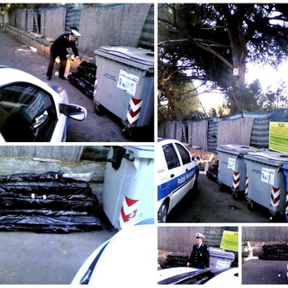 Sanremo: scoperta dalla Polizia Municipale una discarica abusiva di eternit nella zona dell'ex tiro a volo Sanremo: scoperta dalla Polizia Municipale una discarica abusiva di eternit nella zona dell'ex tiro a volo