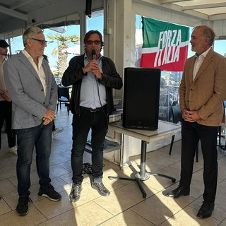 Sanremo: il candidato alle Europee per Forza Italia Paolo Damilano ieri nella città dei fiori (Foto)