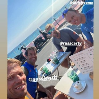 Fanno tappa a Ventimiglia volti noti dello sport: avvistati Mark Webber, Thor Hushovd e Chris Froome