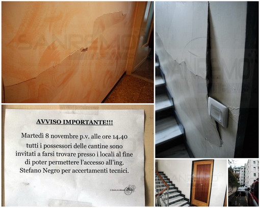 Sanremo: controlli non evidenziano cedimenti strutturali, in via Meridiana 78 si dovrebbe rientrare domani