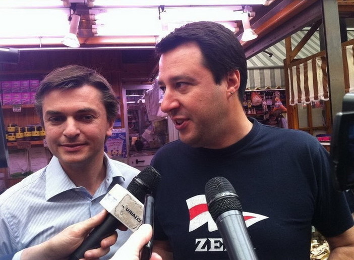 Salvini a Genova: la Lega Nord ritira ufficialmente la candidatura di Edoardo Rixi alla Presidenza della Regione Liguria