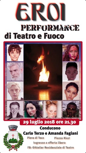 Pieve di Teco: domenica in piazza Ricci lo spettacolo “Eroi” chiude la settimana della Residenza Artistica Pieve di Teco: domenica in piazza Ricci lo spettacolo “Eroi” chiude la settimana della Residenza Artistica