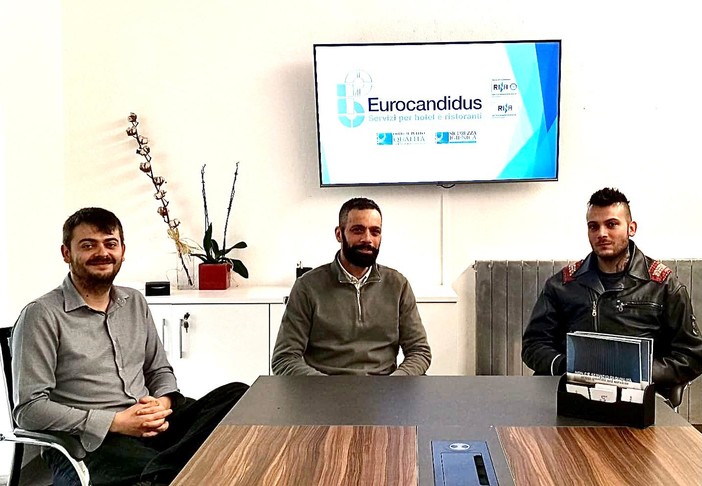 A partire da sinistra Marco Bracco, Marco Gasparo e Fausto Bracco A partire da sinistra Marco Bracco, Marco Gasparo e Fausto Bracco