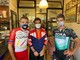 Sanremo: sosta al bar Vicenza per il pranzo per i campioni di ciclismo Peter Sagan ed Elia Viviani (Foto)