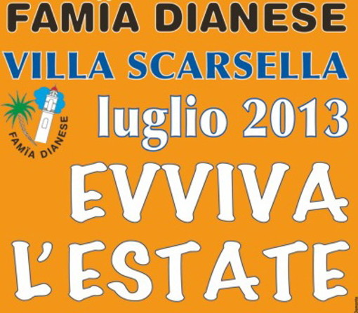 Diano Marina: nel prossimo fine settimana a Villa Scarsella appuntamento con 'Evviva l'Estate' Diano Marina: nel prossimo fine settimana a Villa Scarsella appuntamento con 'Evviva l'Estate'