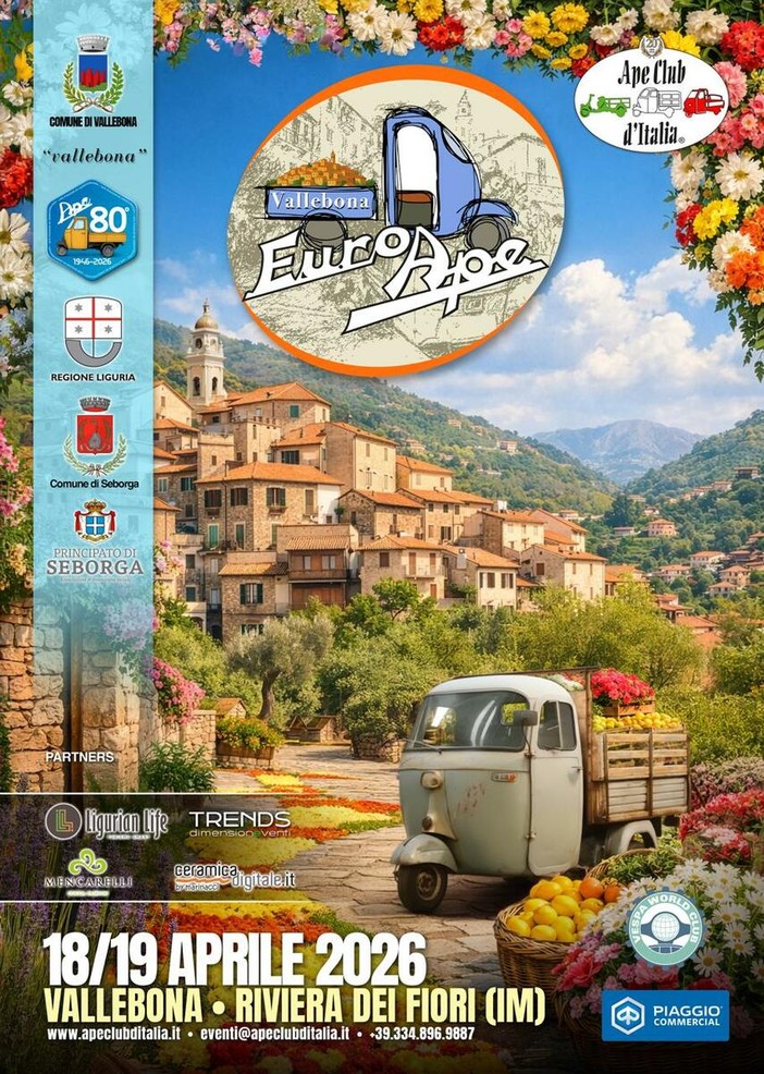 Ape compie 80 anni: a Vallebona EuroApe 2026 celebra storia, comunità e futuro della tre ruote Piaggio