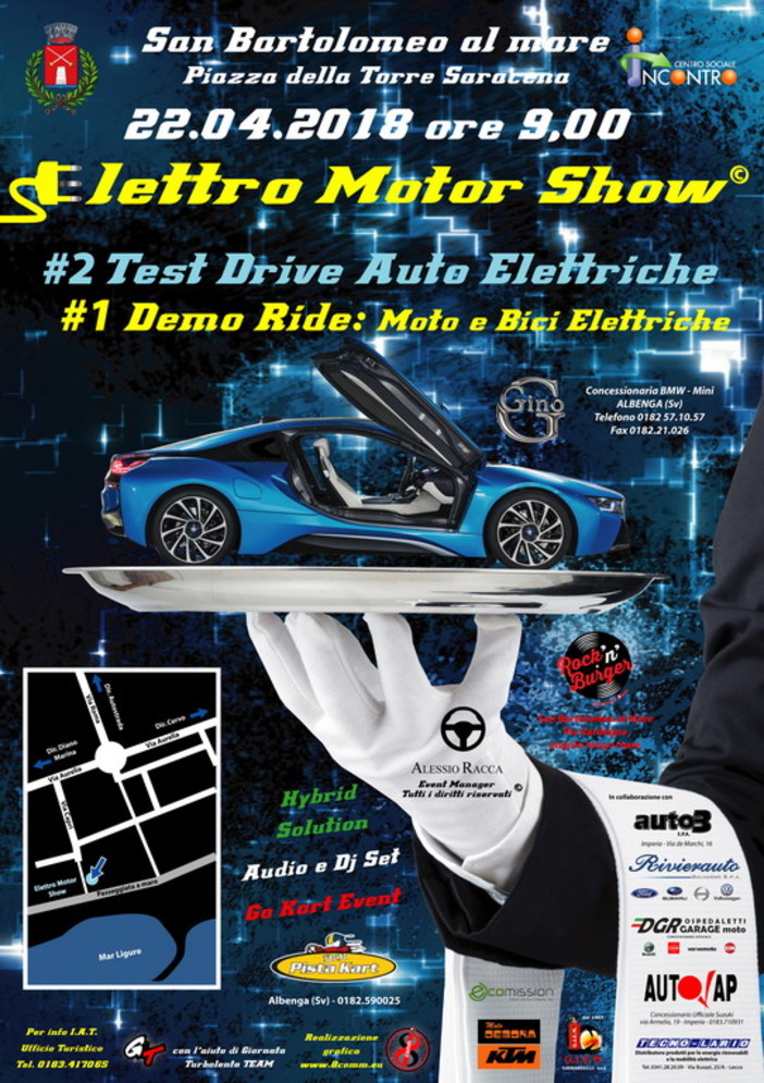 Elettro Motor Show: domenica a San Bartolomeo al Mare tornano i test drive su strada Elettro Motor Show: domenica a San Bartolomeo al Mare tornano i test drive su strada