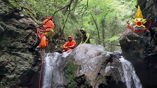 Pigna: giornata di addestramento dei Vigili del Fuoco per i salvataggi fluviali (Foto)