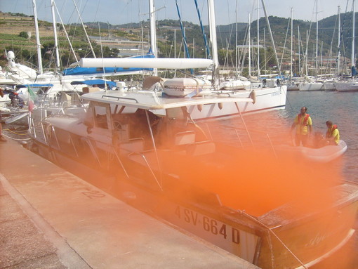 Santo Stefano al Mare: ieri mattina esercitazione antincendio al porto di Marina degli Aregai
