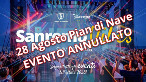 Sanremo Summer 2026, cancellato l’appuntamento del 28 agosto a Pian di Nave