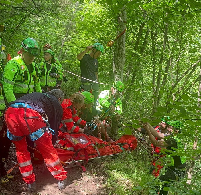Valle Argentina: ieri esercitazione di Soccorso Alpino e Croce Verde con la sinergia targata 'Proteus' Valle Argentina: ieri esercitazione di Soccorso Alpino e Croce Verde con la sinergia targata 'Proteus'