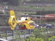 L'elicottero atterrato sulla provinciale