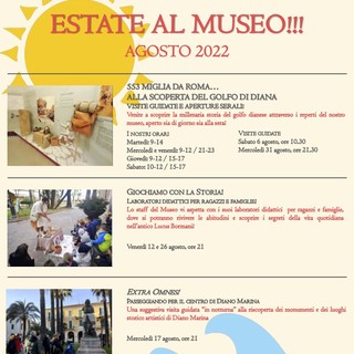 Diano Marina: i nuovi eventi di agosto alMuseo Civico del Lucus Bormani Diano Marina: i nuovi eventi di agosto alMuseo Civico del Lucus Bormani