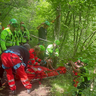 Valle Argentina: ieri esercitazione di Soccorso Alpino e Croce Verde con la sinergia targata 'Proteus' Valle Argentina: ieri esercitazione di Soccorso Alpino e Croce Verde con la sinergia targata 'Proteus'