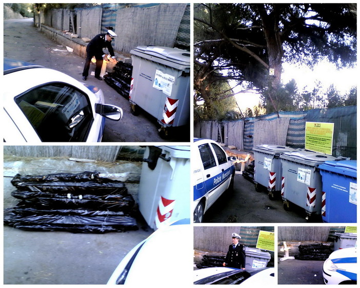 Sanremo: scoperta dalla Polizia Municipale una discarica abusiva di eternit nella zona dell'ex tiro a volo