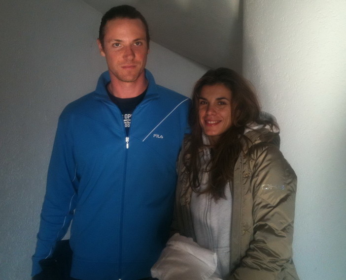 Nella foto Elisabetta con il maestro di tennis Fabio Lavazza della celebre accademia Bob Brett