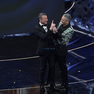 Fiorello con Amadeus all'ultimo Festival