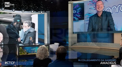 Festival di Sanremo 2022: la foto a Fiorello di Tonino Bonomo mandata in onda da 'Che tempo che fa?'