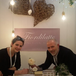 Lo stand di 'Fiordilatte' di Ventimiglia tra i più apprezzati al 'Salone degli Sposi', visitabile oggi e domani al Palafiori di Sanremo