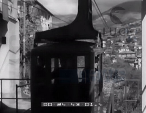 La funivia in una foto d'epoca