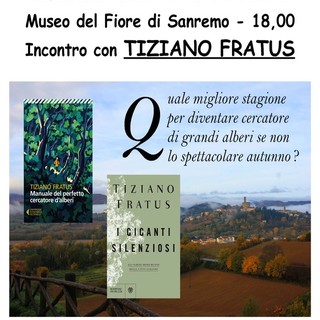 Sanremo: mercoledì al Floriseum la presentazione dell'ultimo libro di Tiziano Fratus