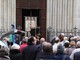 Piazza San Siro gremita per il funerale di Franco D'Imporzano