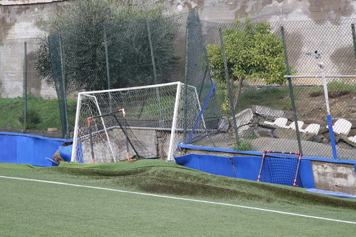 Ospedaletti: i danni del maltempo rendono inagibile il ‘Ciccio Ozenda’, “Torneremo più forti di prima, un grazie alle società che ci hanno teso la mano”