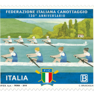 Poste italiane emette un nuovo francobollo ordinario dedicato alla Federazione Italiana Canottaggio