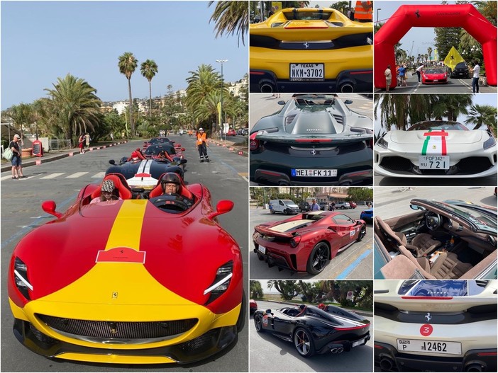 Nella gallery la 'Ferrari Cavalcade' a Sanremo Nella gallery la 'Ferrari Cavalcade' a Sanremo