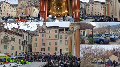 Dolceacqua, picchetto d'onore al funerale dell'ispettore della Polfer Paolo Rossi (Foto e video) Dolceacqua, picchetto d'onore al funerale dell'ispettore della Polfer Paolo Rossi (Foto e video)