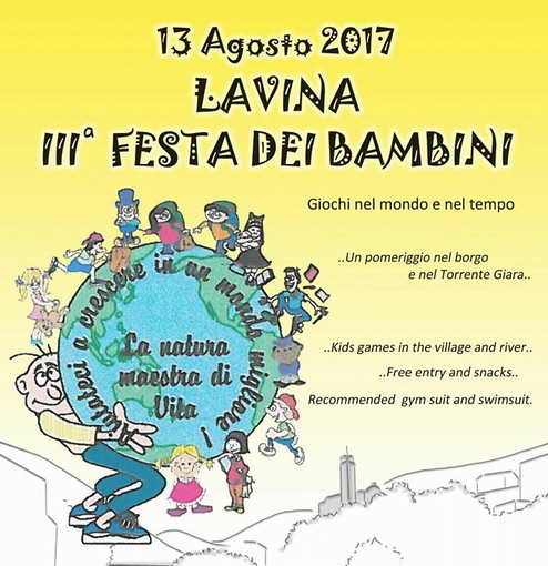 Rezzo: domenica 13 agosto in frazione Lavina la 'Festa dei Bambini' con un vero e proprio parco divertimenti