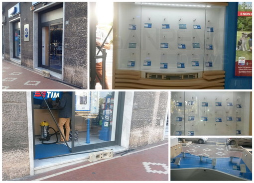Imperia: furto con spaccata al negozio Tim di via Repubblica, rubati tablet e cellulari per 30mila euro