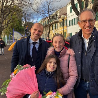 Sanremo: la vincitrice dello 'Zecchino d'Oro' Rita Longordo oggi pomeriggio sul palco di piazza Colombo Sanremo: la vincitrice dello 'Zecchino d'Oro' Rita Longordo oggi pomeriggio sul palco di piazza Colombo
