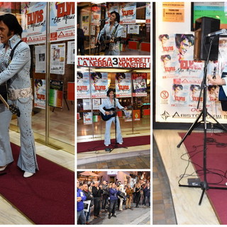 Sanremo: Elvis davanti all'Ariston, un 'FlashMob' per promuovere lo spettacolo di domani (Foto e Video)