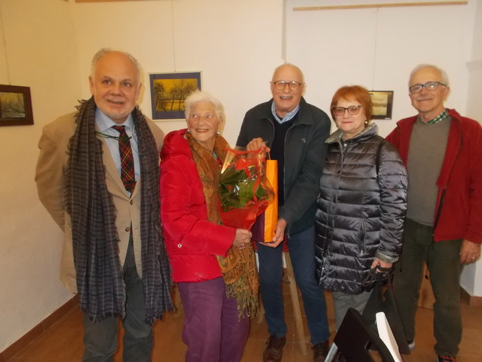 Bordighera: grande festa oggi pomeriggio per i 100 anni della pittrice Bea di Vigliano (Foto)
