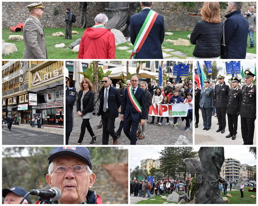 25 aprile molto partecipato quest'anno a Sanremo, Alfredo Schiavi "Per fortuna non c'è nessun Ministro dell'Interno" (Foto e Video)