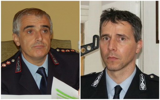 Da sinistra, il Comandante della Polizia Municipale Claudio Frattarola ed il Vicecomandante Fulvio Asconio:
