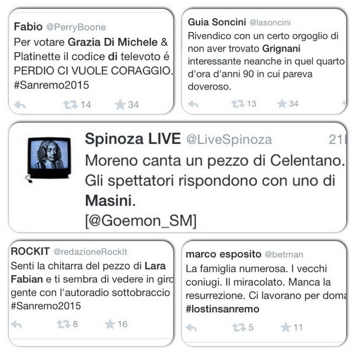#Sanremo2015: anche stasera facciamo un giro in rete per un... Festival da 'social'